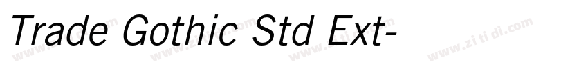 Trade Gothic Std Ext字体转换